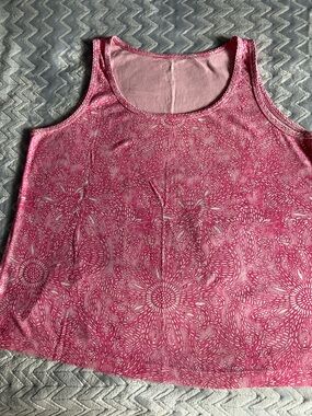 White Stag Pink Floral-Print Scoop Neck Tank Top